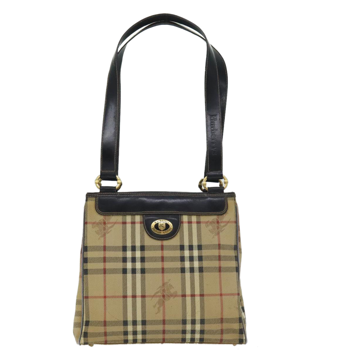 Burberry Nova Check Beige Canvas Shoulder Bag ( )