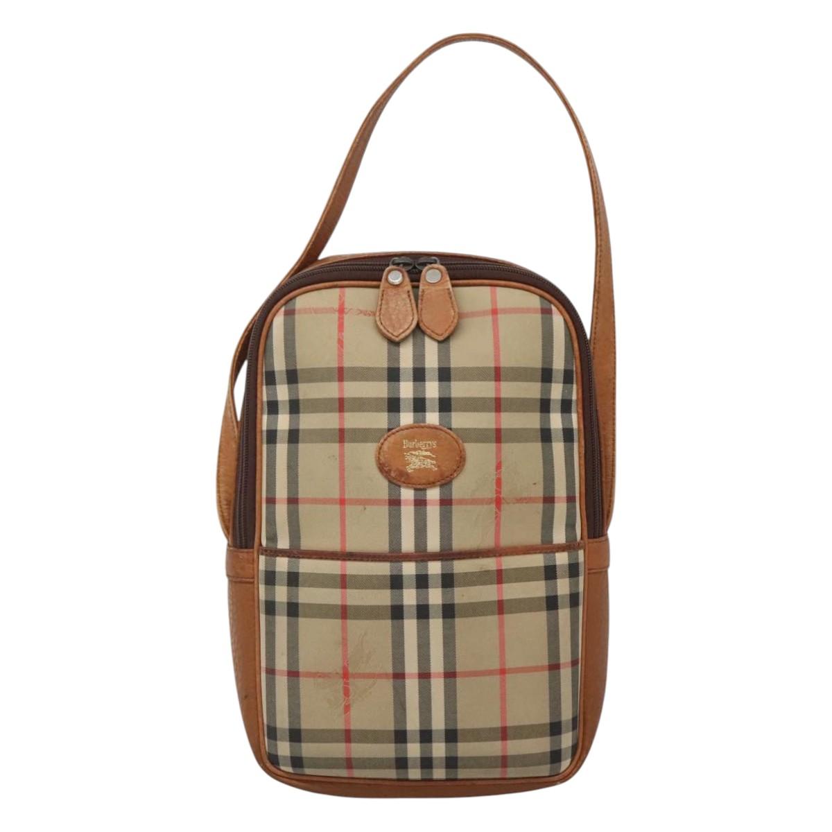 Burberry Nova Check Beige Canvas Shoulder Bag ( )