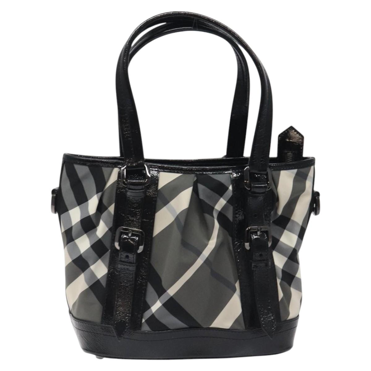 Burberry Nova Check Black Nylon Tote Bag ( )