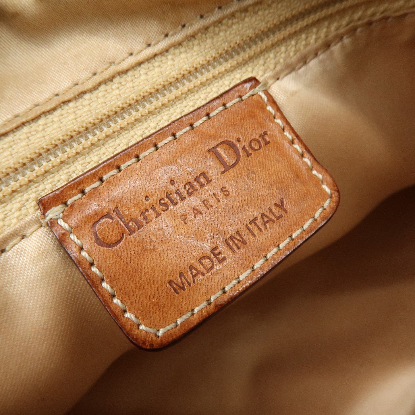 Christian Dior Romantic Trotter PVC Leather Shoulder Bag Brown