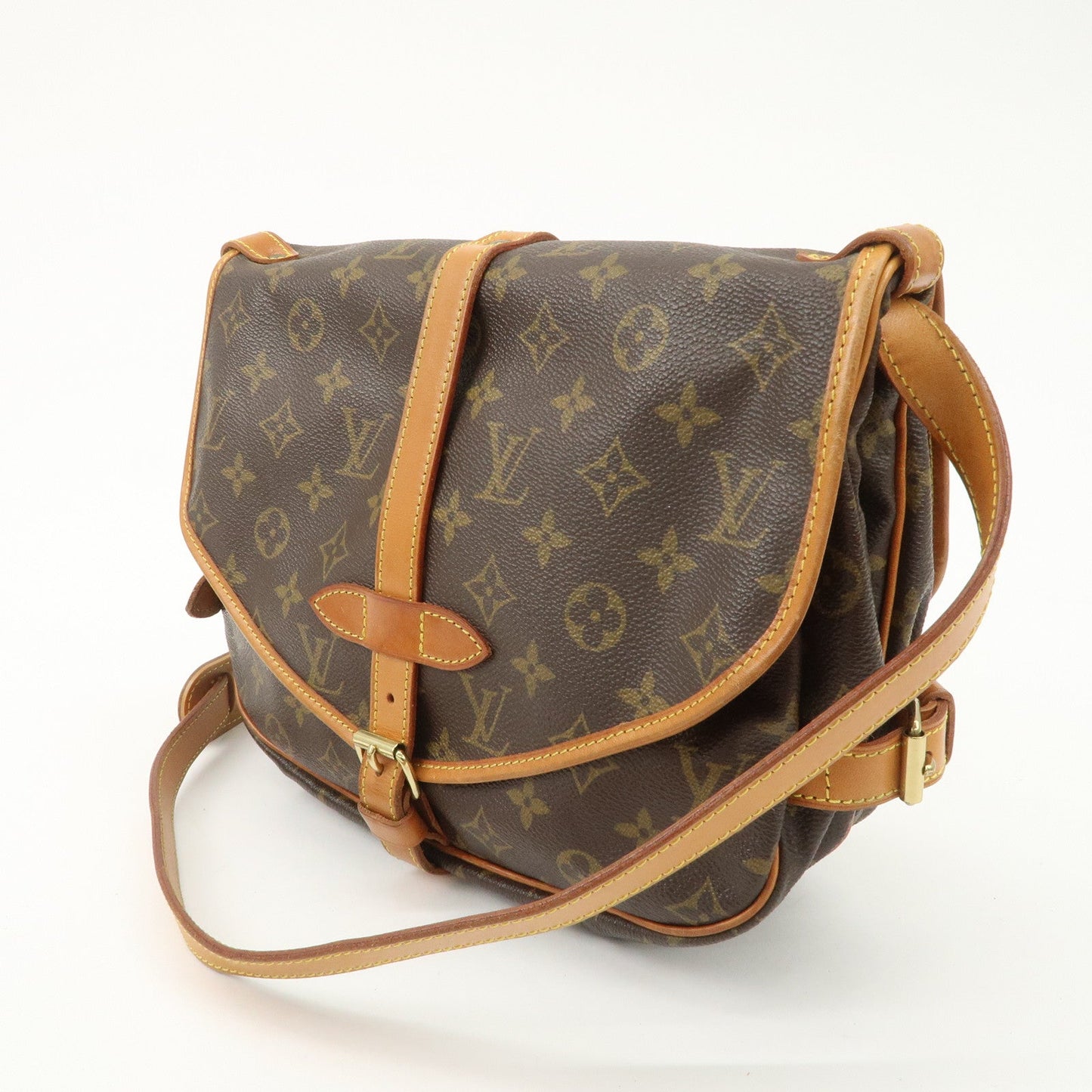 Louis Vuitton Monogram Saumur 30 Shoulder Bag Brown M42256
