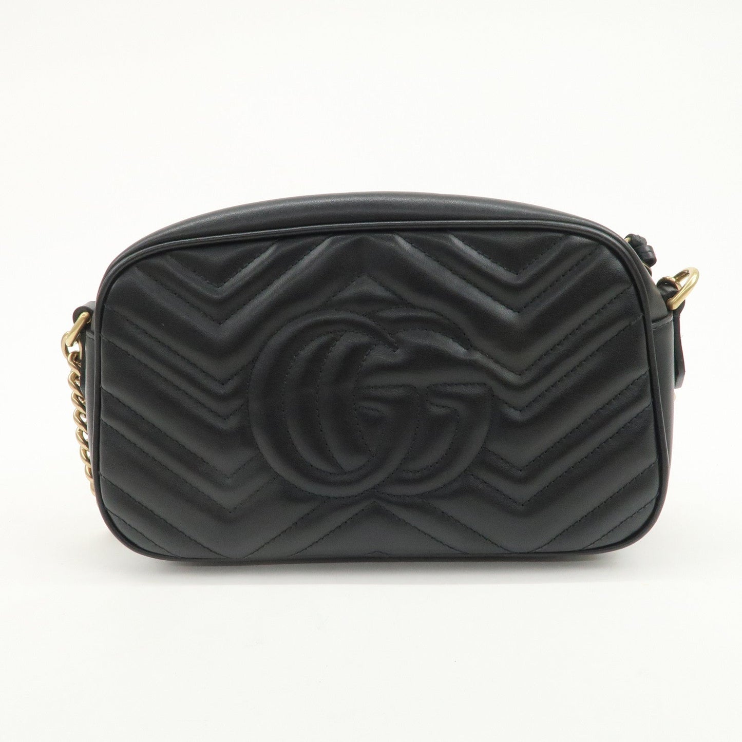 GUCCI GG Marmont Leather Shoulder Bag Crossbody Bag Black 447632