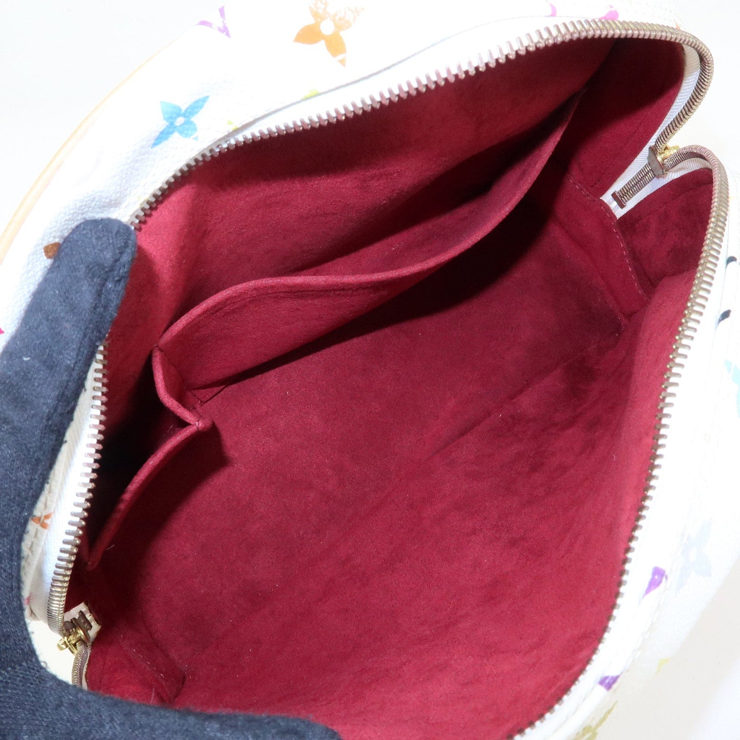 Louis Vuitton Monogram Multicolor Trouville Hand Bag Blanc M92663