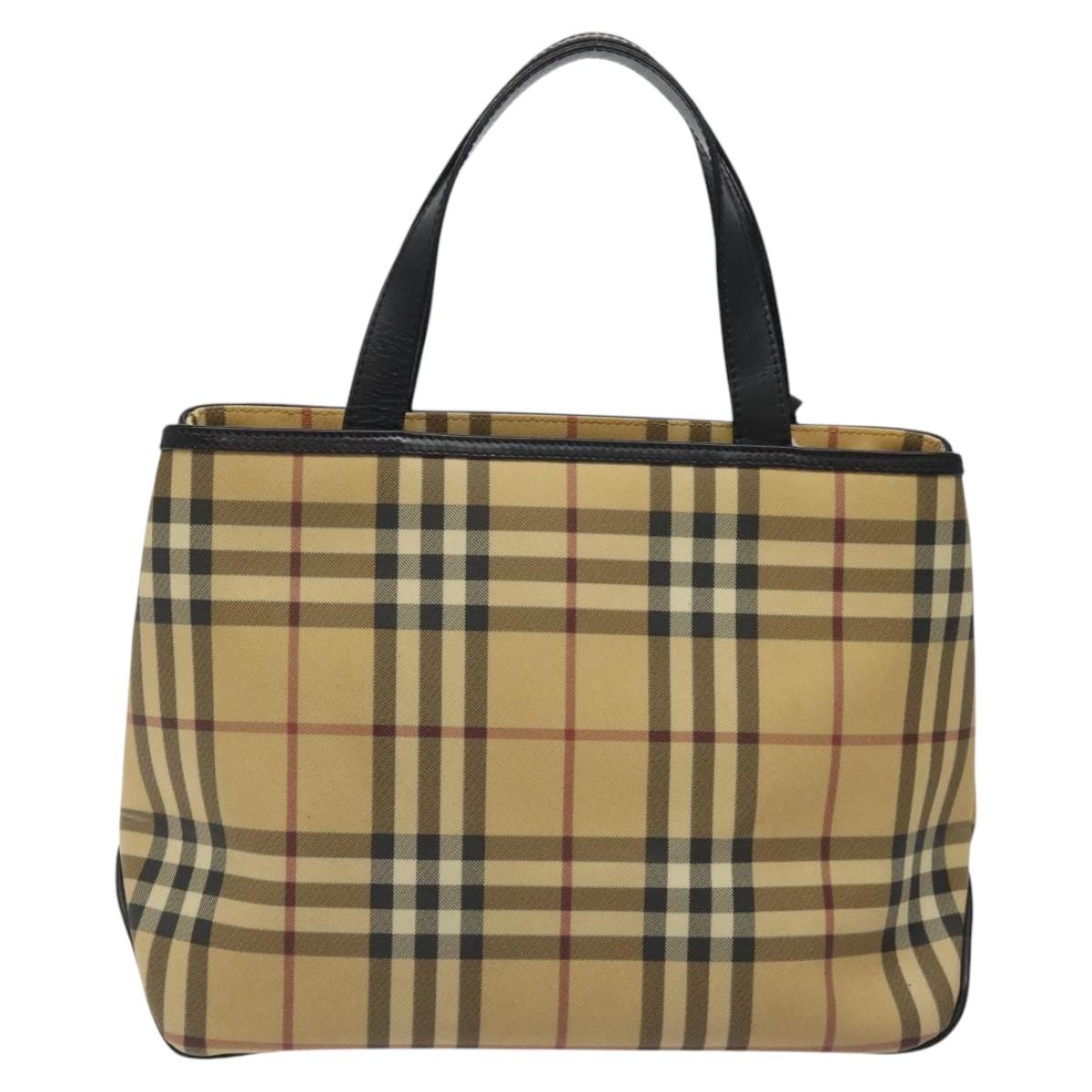 Burberry Nova Check Beige Canvas Handbag ( )