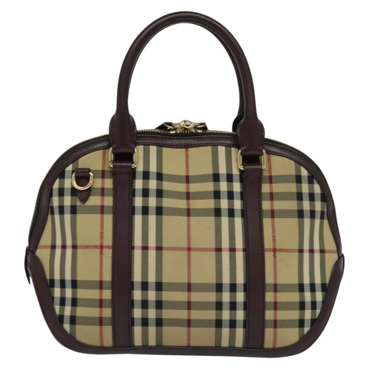 Burberry Nova Check Beige Canvas Handbag ( )