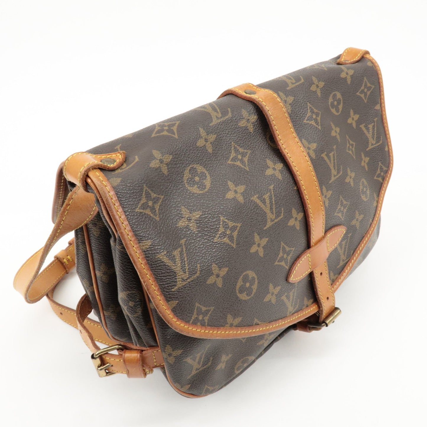 Louis Vuitton Monogram Saumur 30 Shoulder Bag Brown M42256