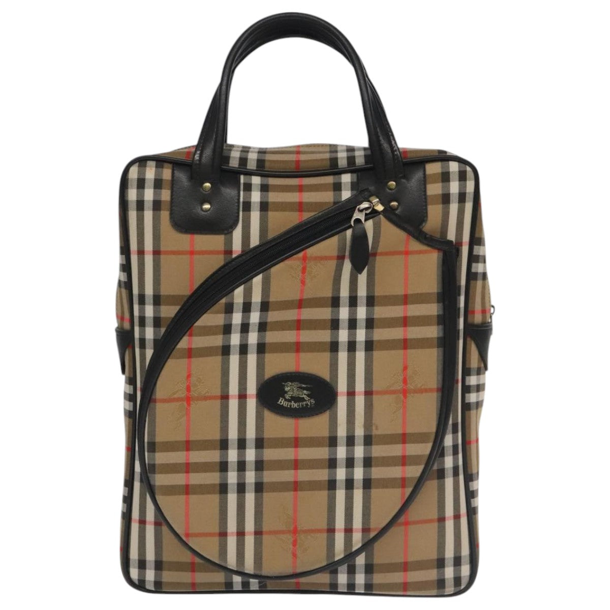 Burberry Nova Check Beige Canvas Handbag ( )
