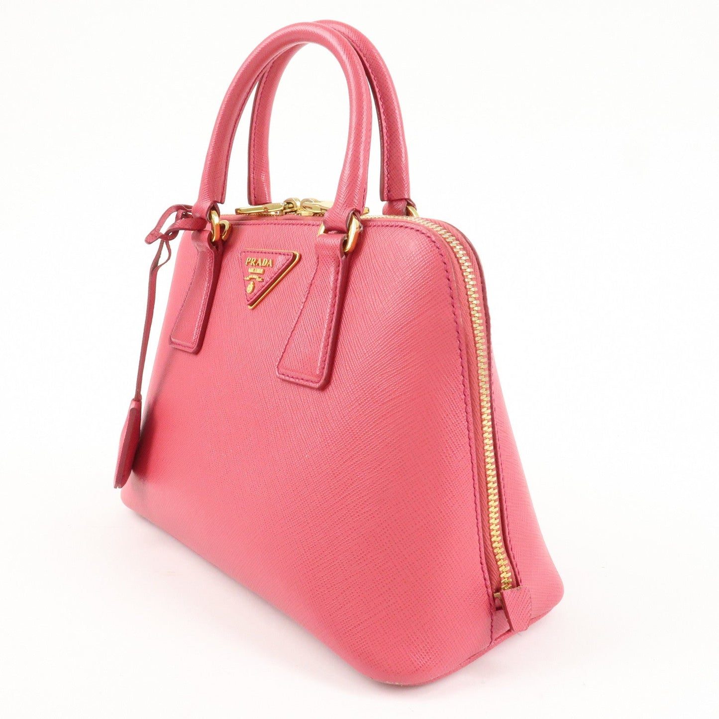 PRADA Promenade Small Saffiano Leather 2Way Bag Hand Bag Pink BL0838