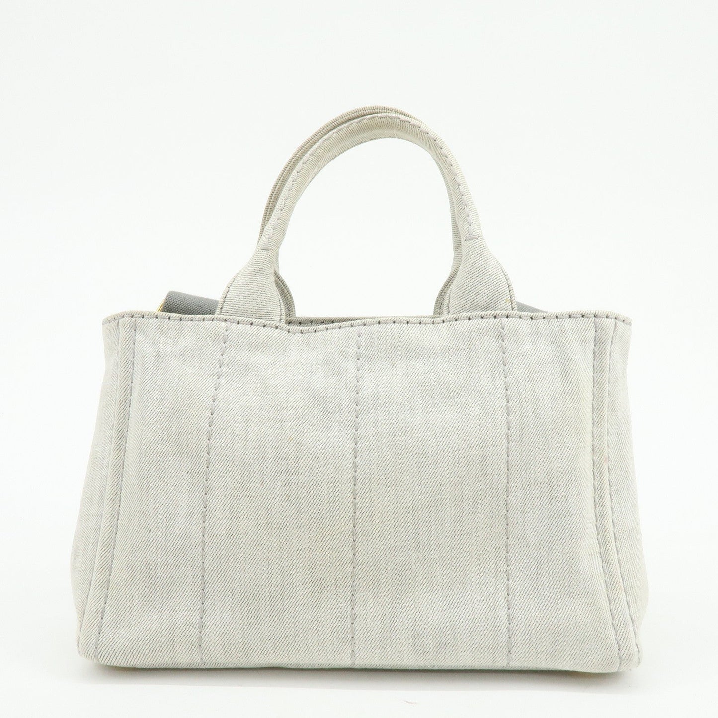 PRADA Canapa Mini Denim 2Way Bag Hand Shoulder Bag Gray 1BG439