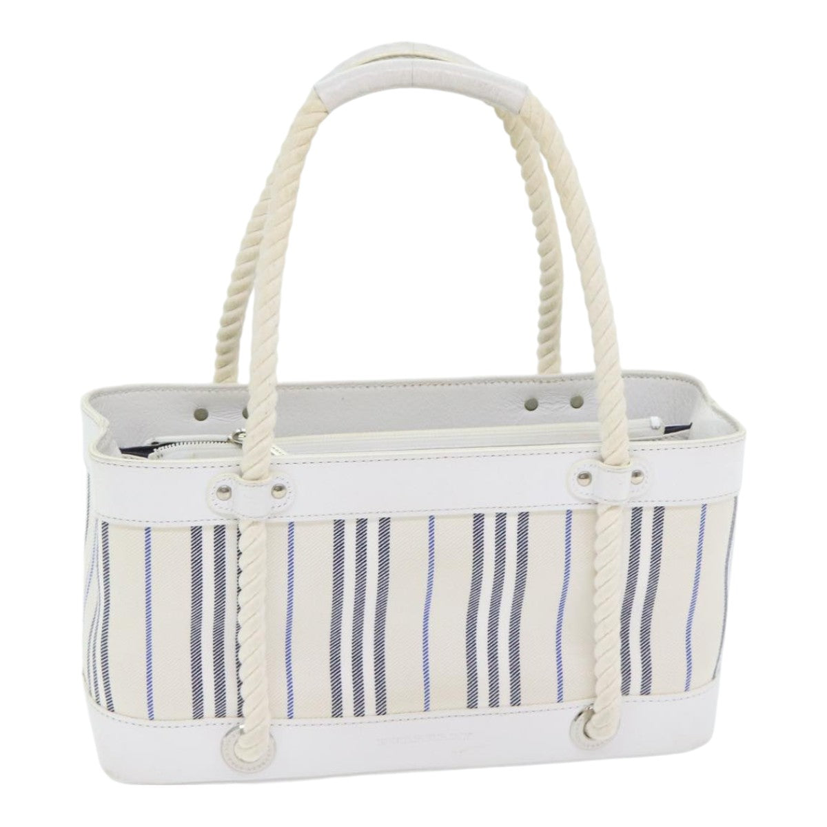 Burberry White Canvas Handbag ( )