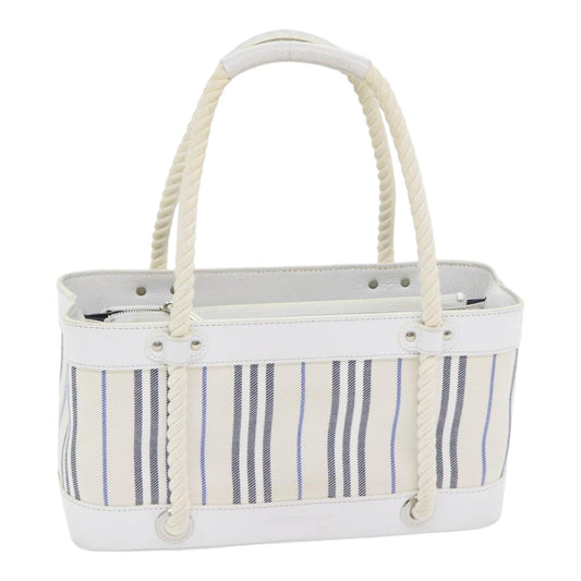 Burberry White Canvas Handbag ( )