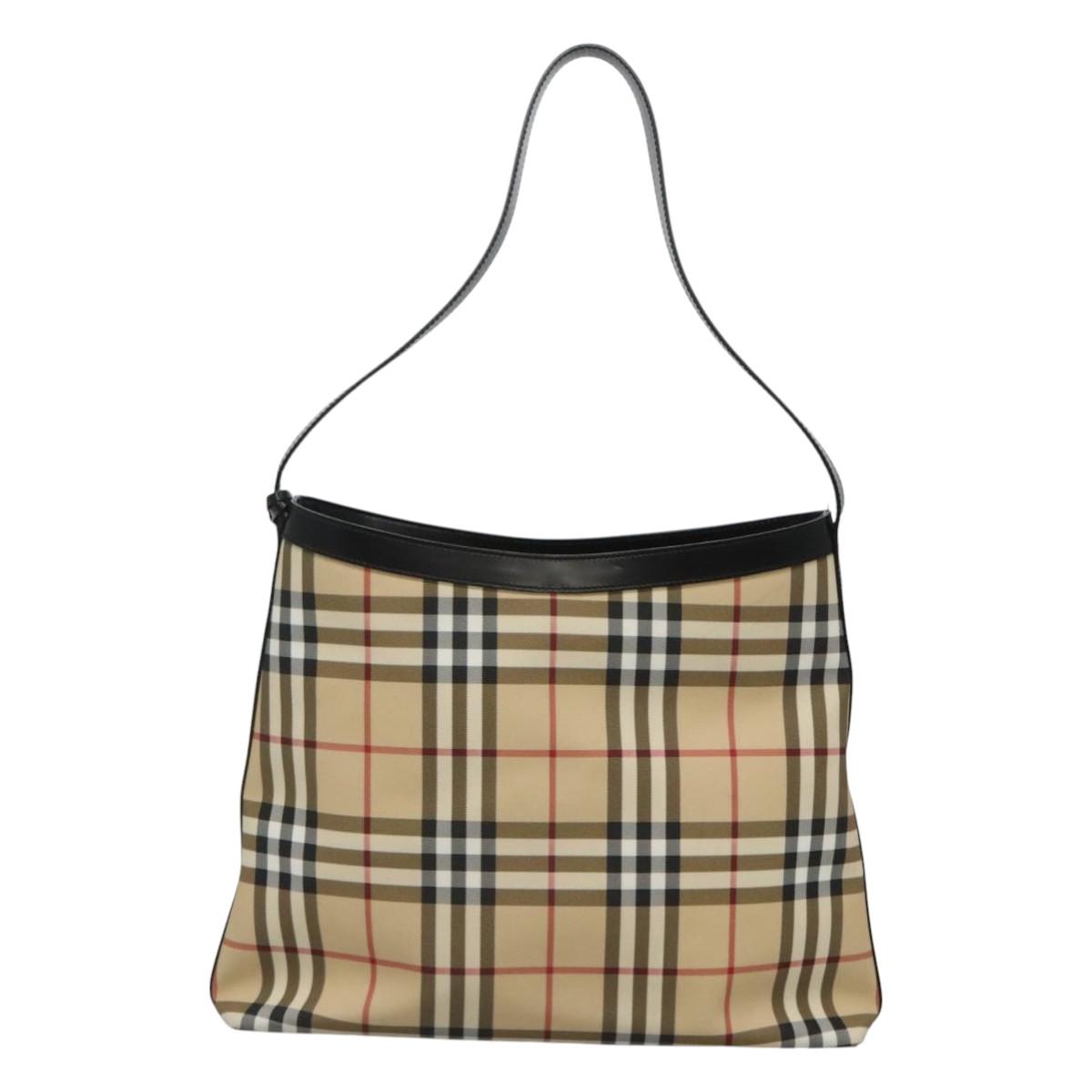 Burberry Nova Check Beige Canvas Shoulder Bag ( )