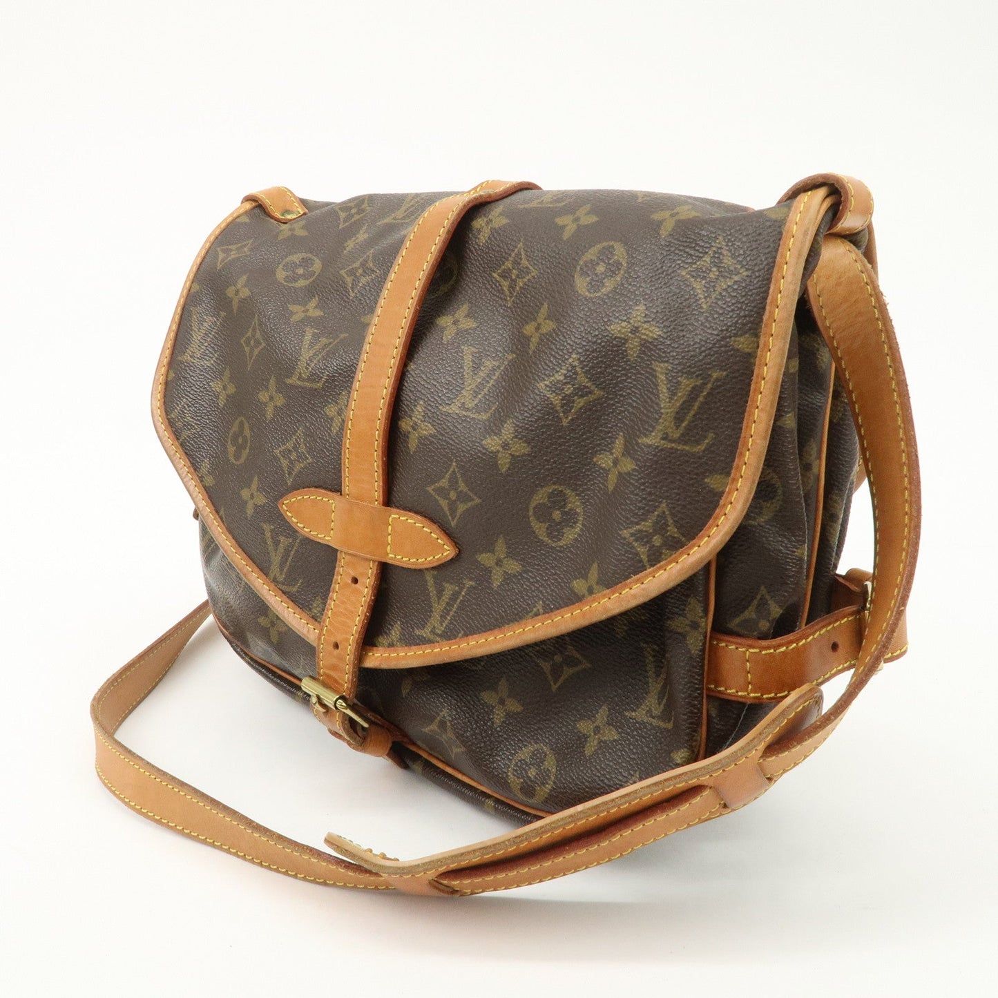 Louis Vuitton Monogram Saumur 30 Shoulder Bag Brown M42256