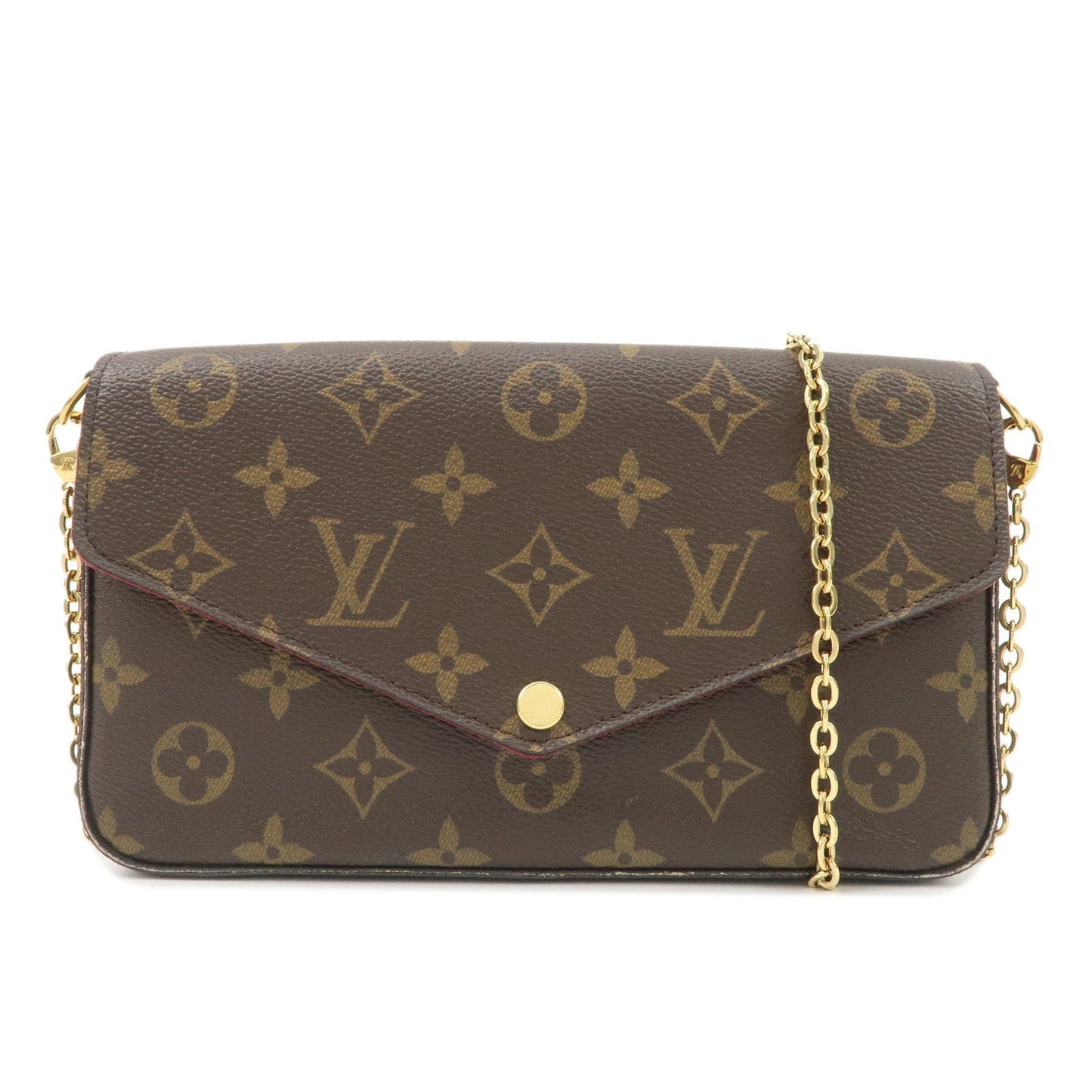 Louis Vuitton Monogram Pochette Felicie Shoulder Bag Brown M61276