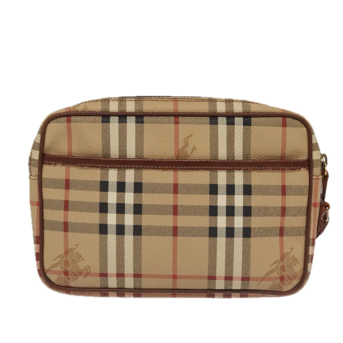 Burberry Nova Check Beige Canvas Clutch Bag ( )