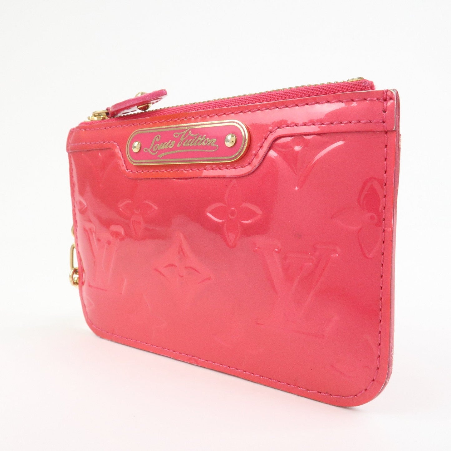 Louis Vuitton Monogram Vernis Leather Pochette Cles NM Pink M93637
