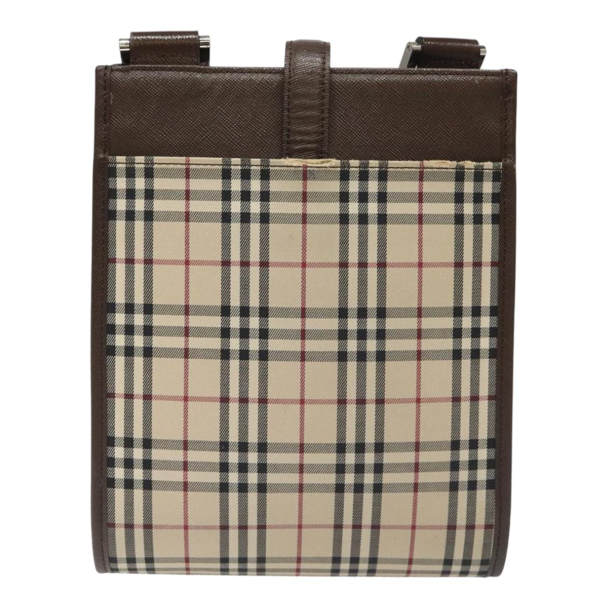 Burberry Nova Check Beige Canvas Shoulder Bag ( )