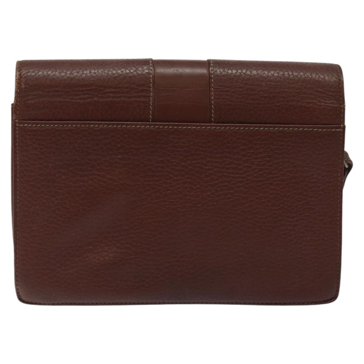 Burberry Brown Leather Clutch Bag ( )