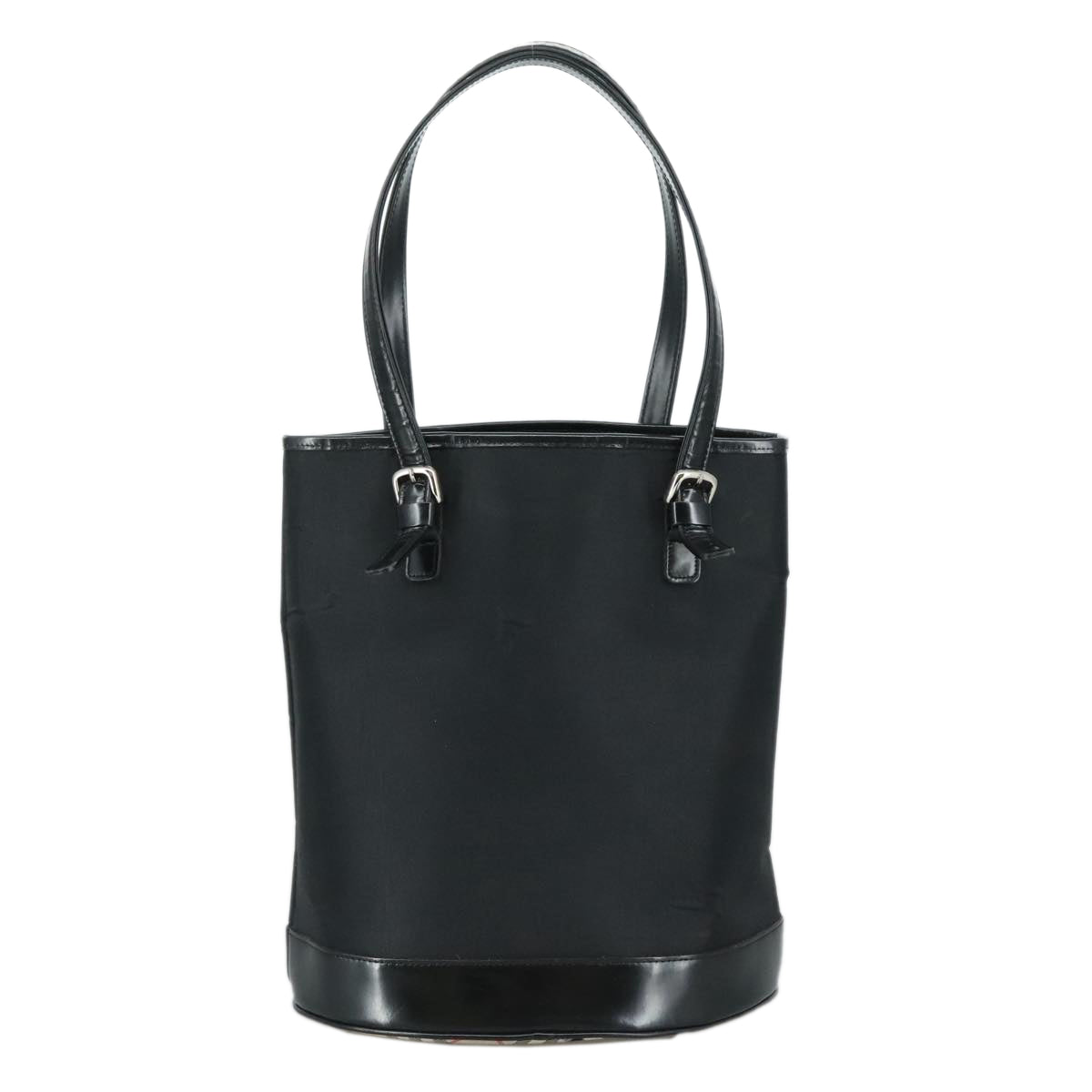 Burberry Nova Check Black Leather Tote Bag ( )