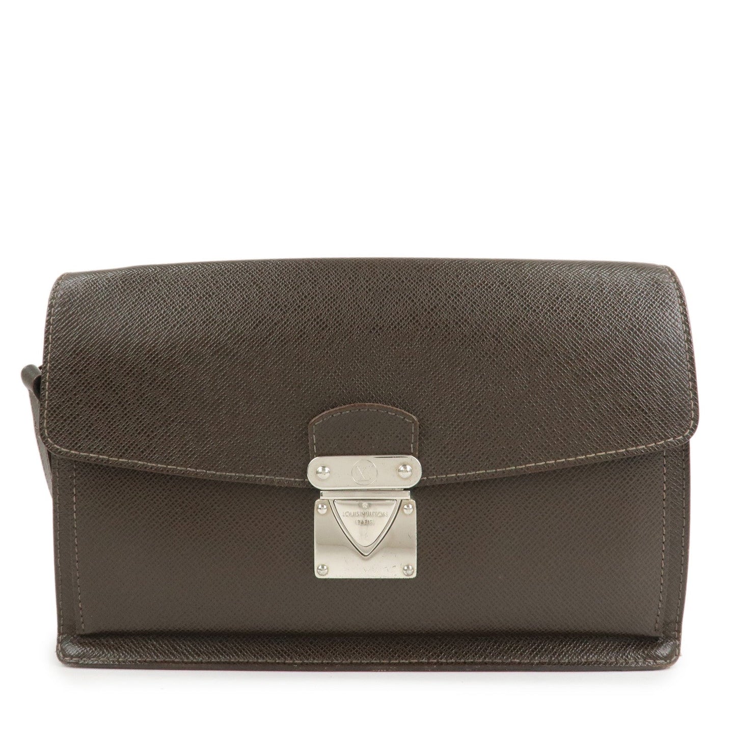 Louis Vuitton Taiga Veraiya Clutch Bag Hand Bag Grizzly M32598