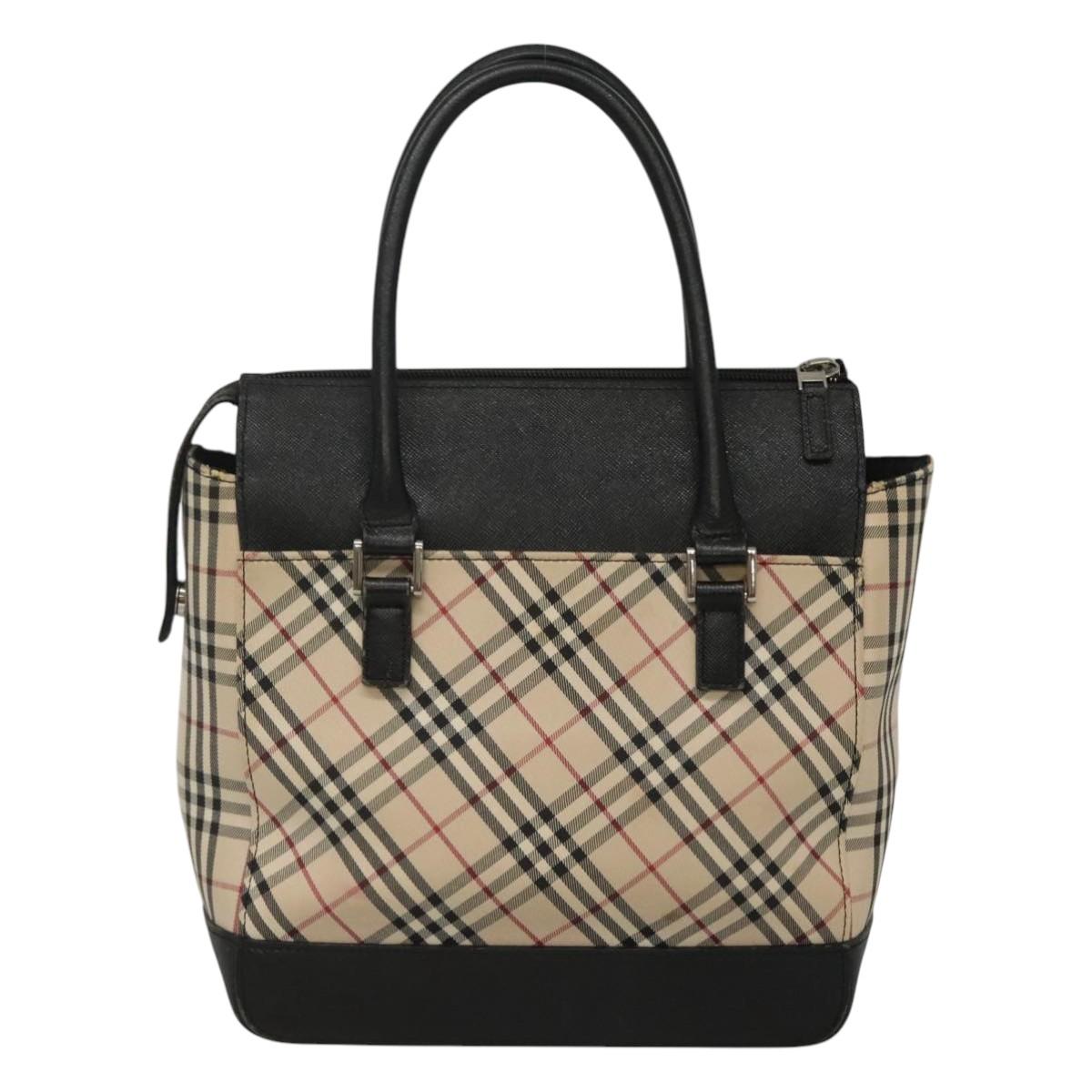 Burberry Nova Check Beige Canvas Handbag ( )
