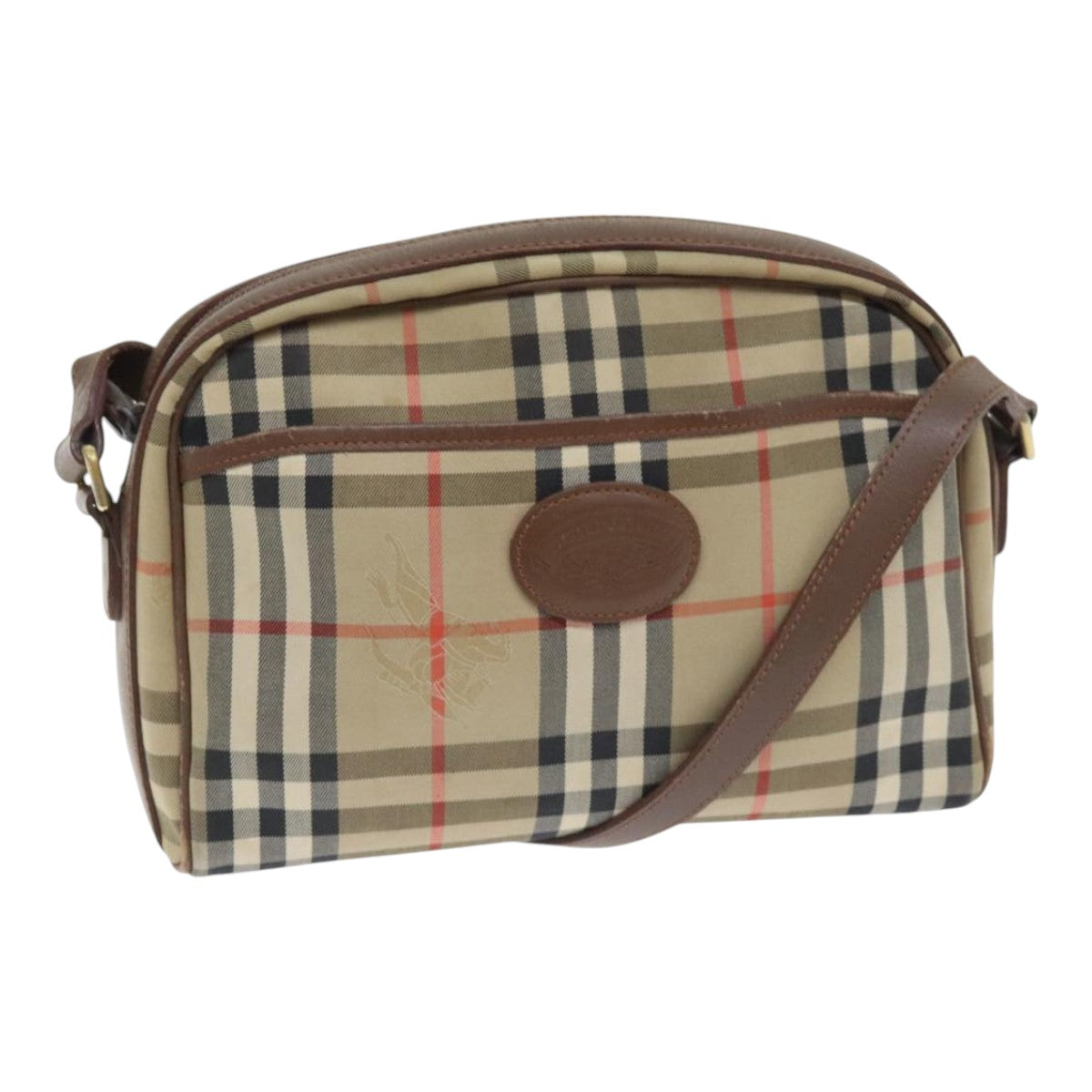 Burberry Nova Check Beige Canvas Shoulder Bag ( )