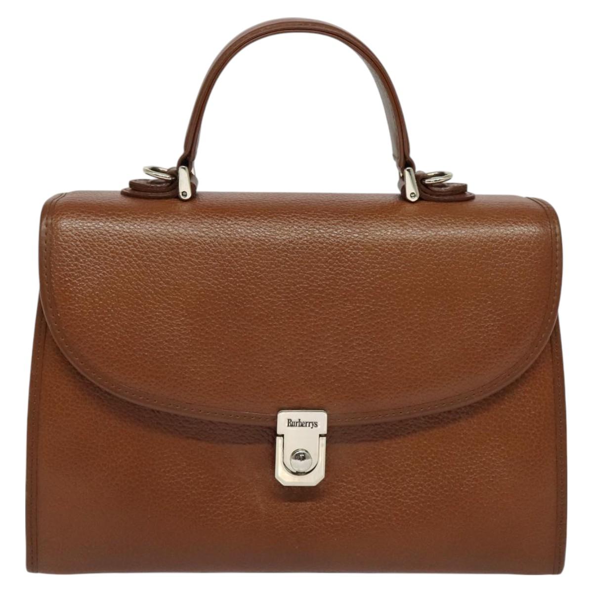 Burberry Nova Check Brown Leather Handbag ( )