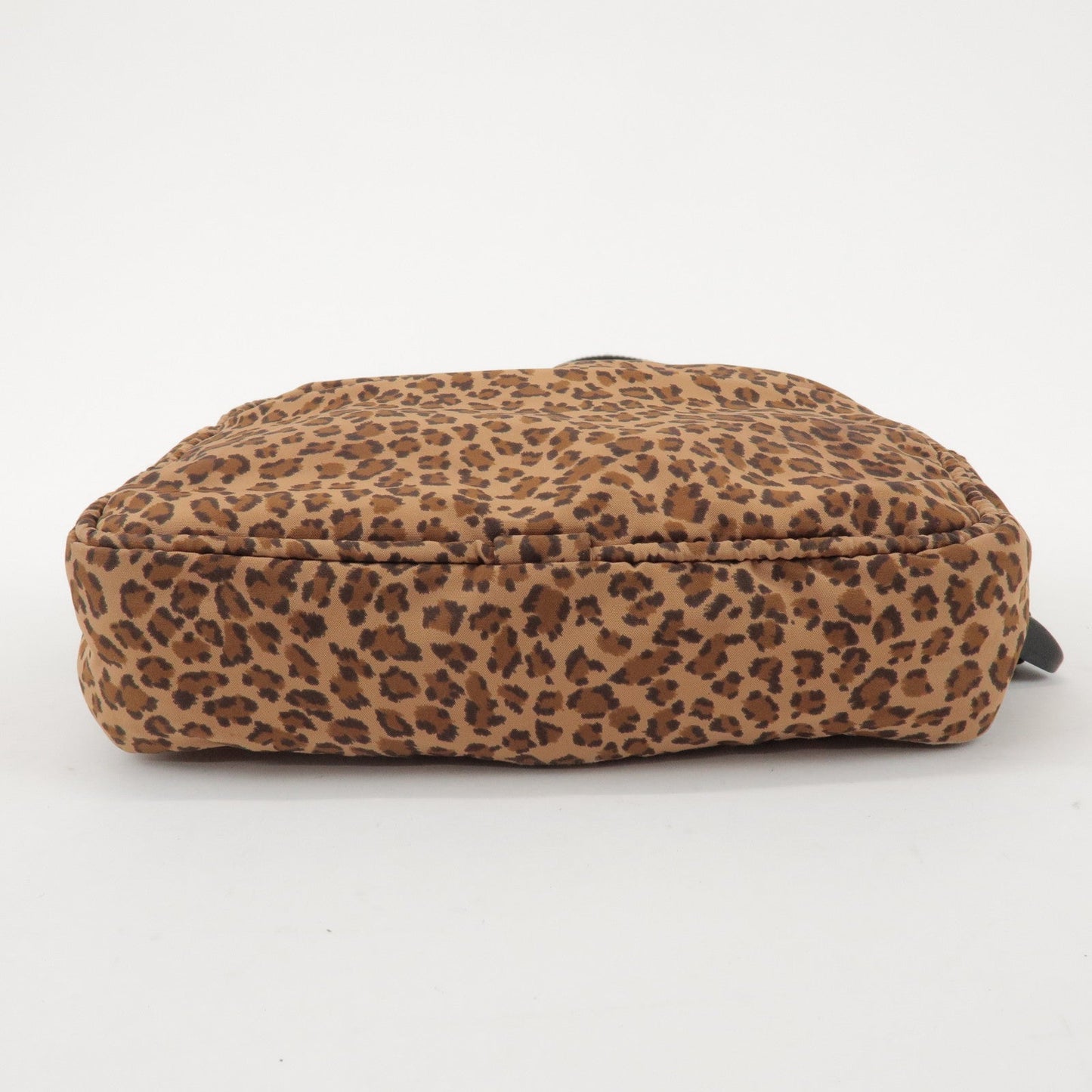 BOTTEGA VENETA Nylon Animal Print Waist Bag Brown Black 216371