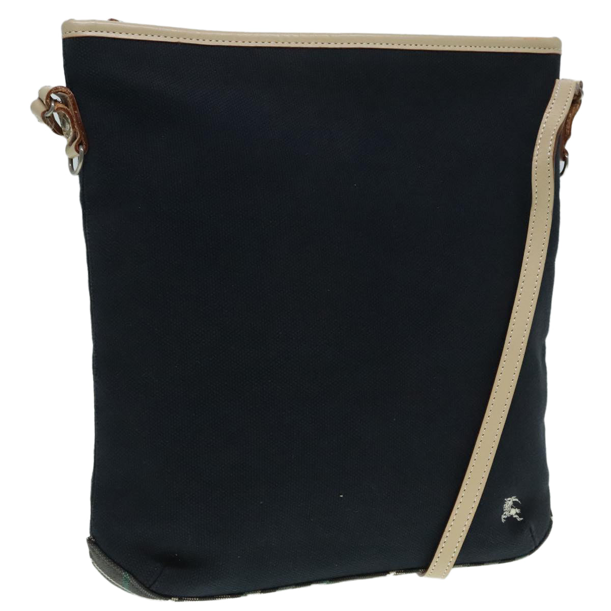 Burberry Nova Check Navy Canvas Shoulder Bag ( )