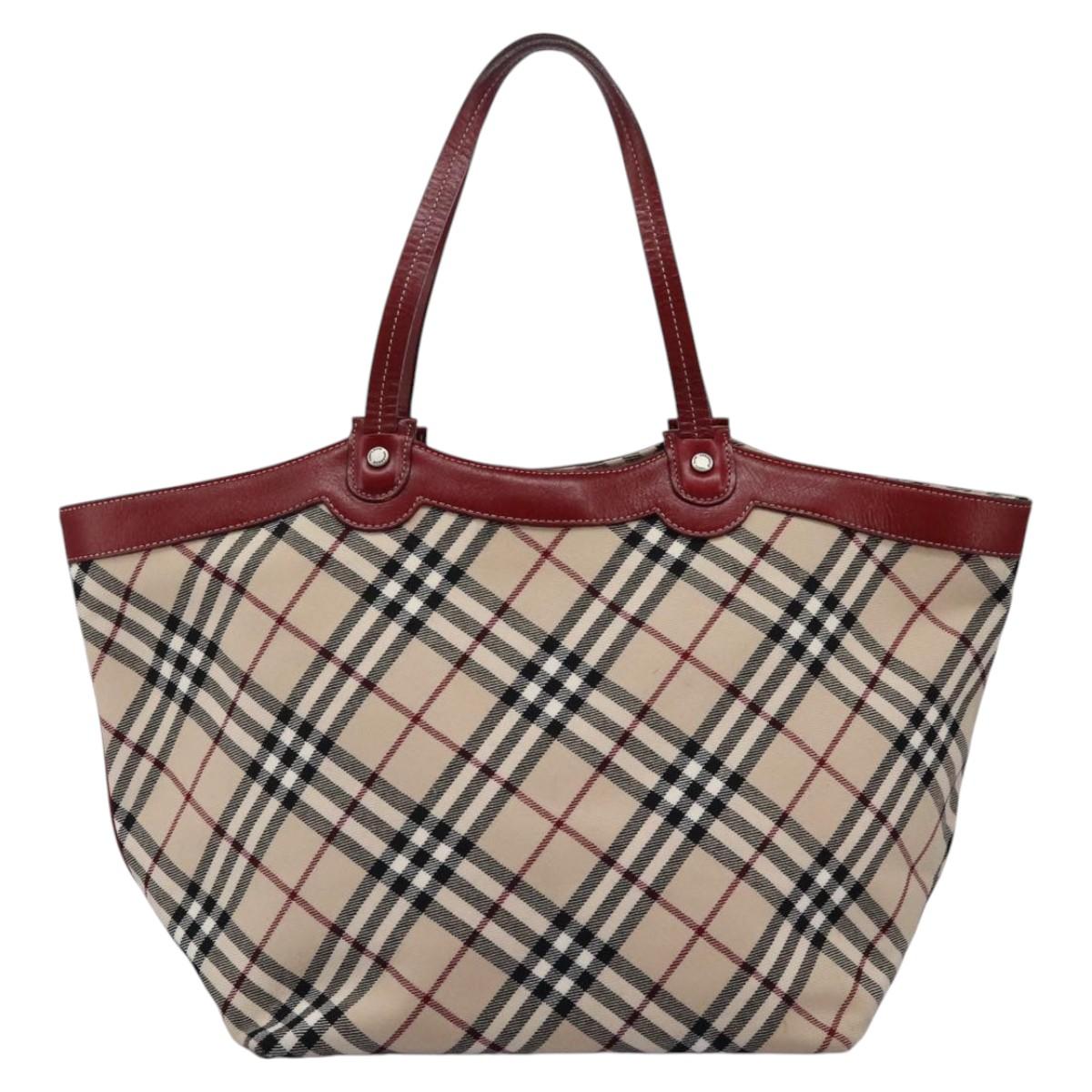 Burberry Nova Check Beige Canvas Tote Bag ( )