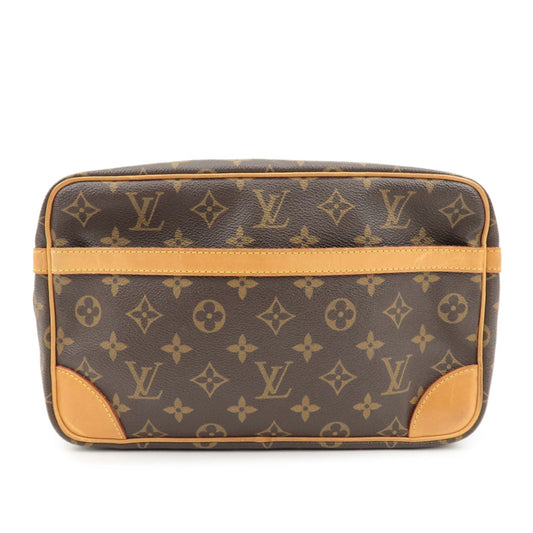 Louis Vuitton Monogram Compiegne 28 Pouch Clutch Bag Brown M51845