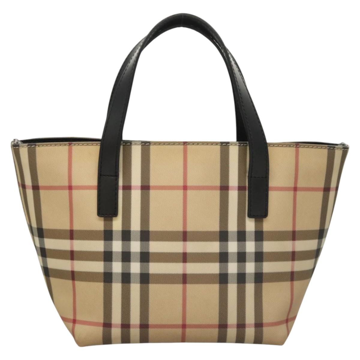 Burberry Nova Check Beige Canvas Handbag ( )