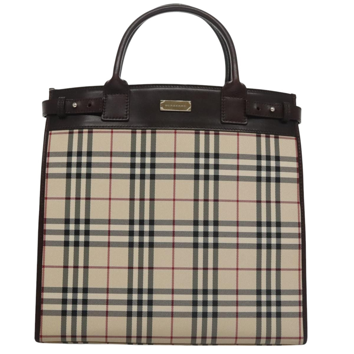 Burberry Nova Check Beige Canvas Handbag ( )