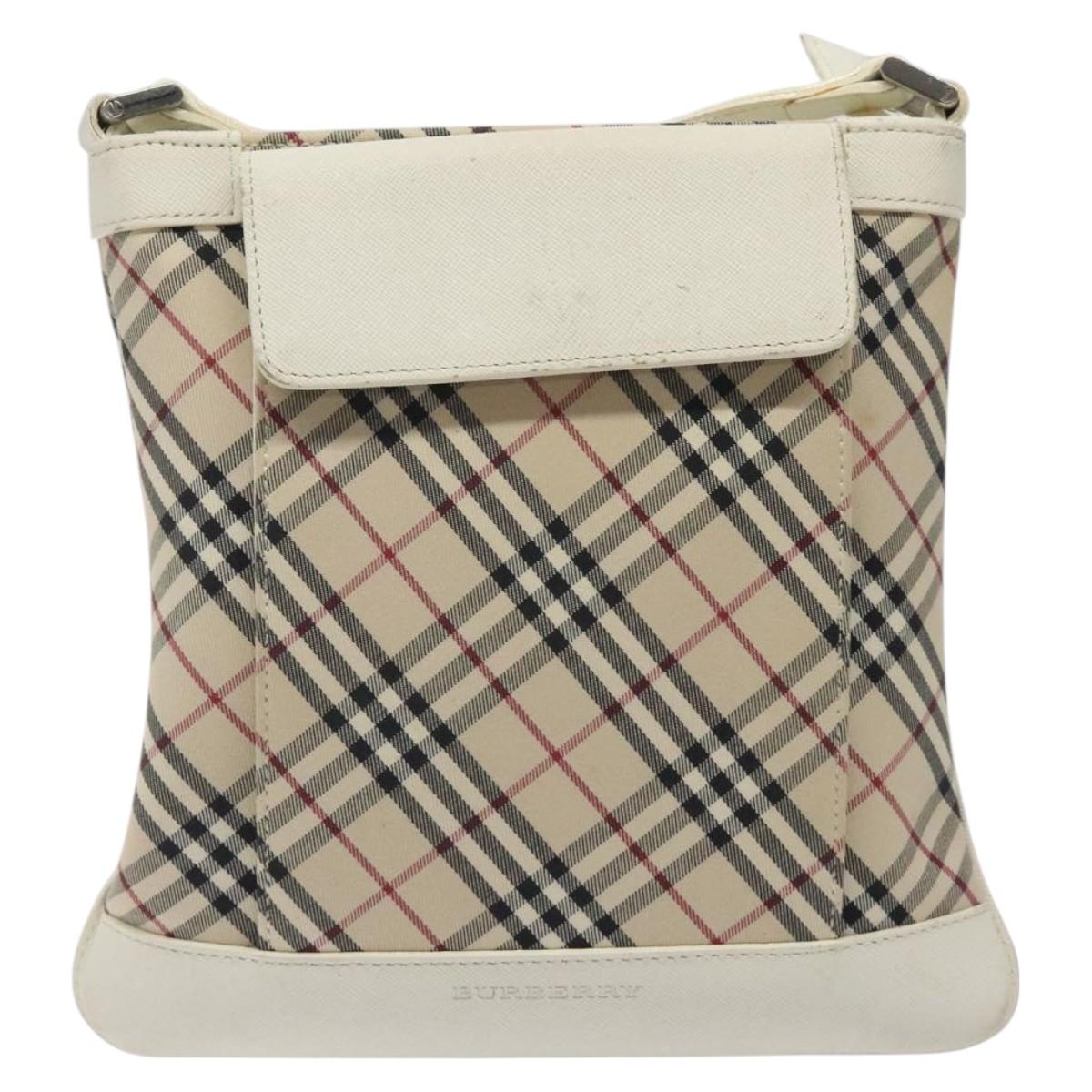 Burberry Nova Check Beige Canvas Shoulder Bag ( )