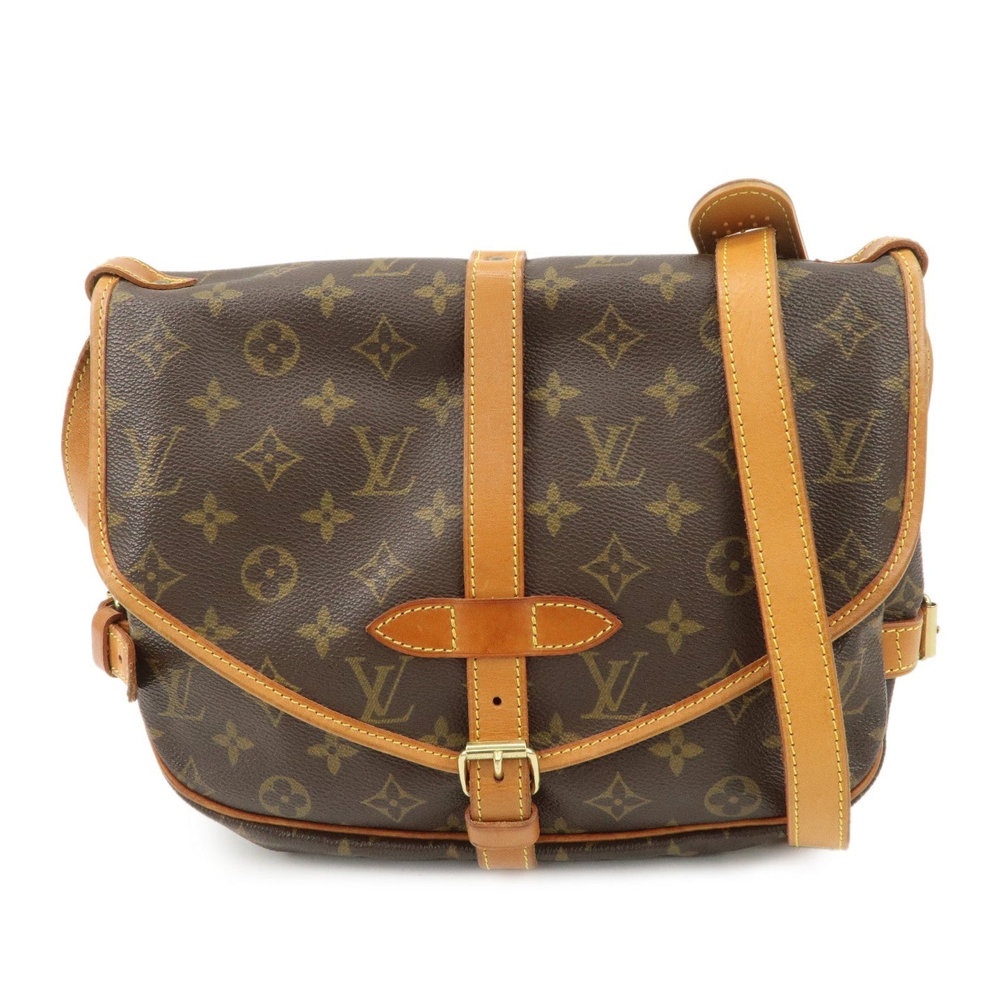 Louis Vuitton Monogram Saumur 30 Shoulder Bag Brown M42256