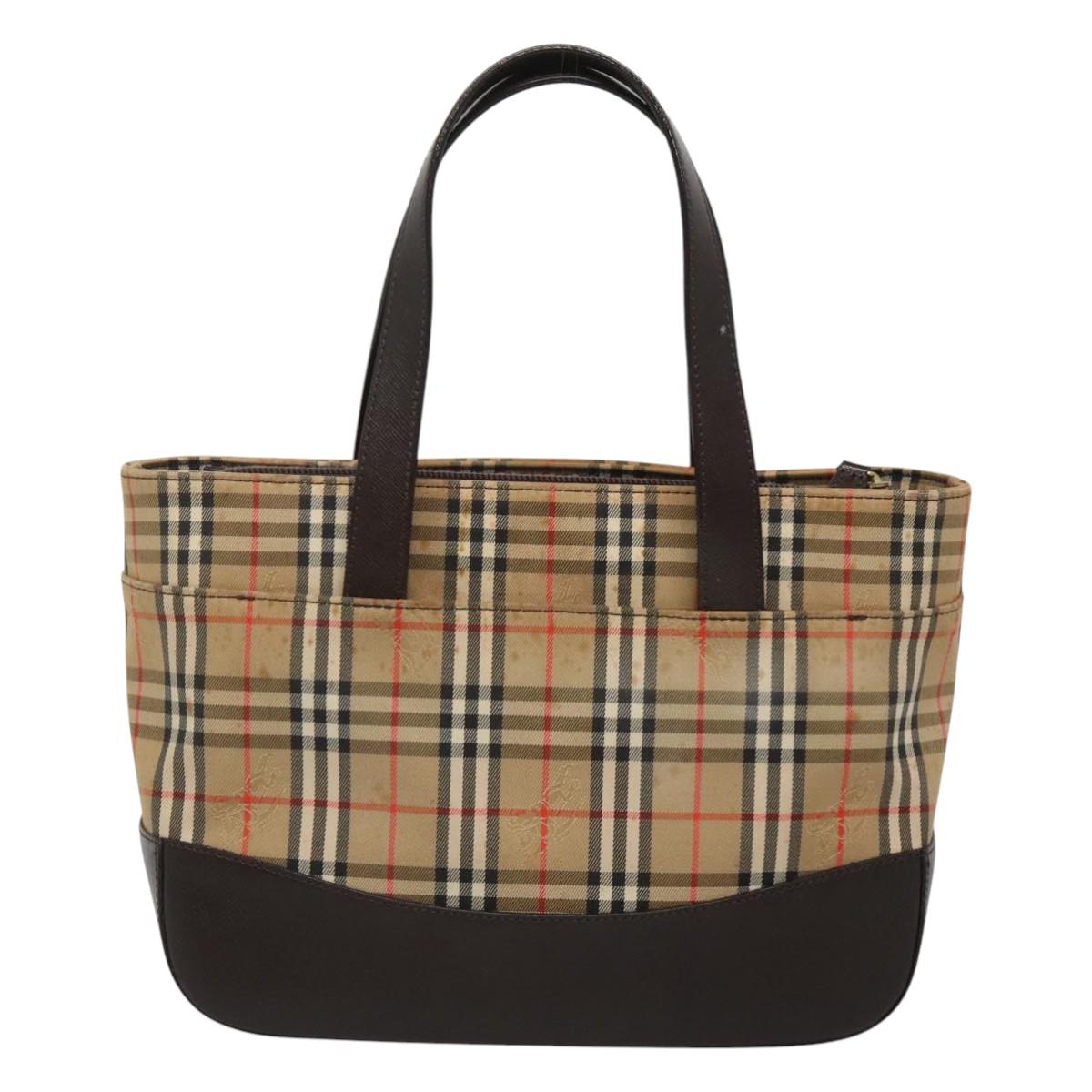 Burberry Nova Check Beige Canvas Handbag ( )