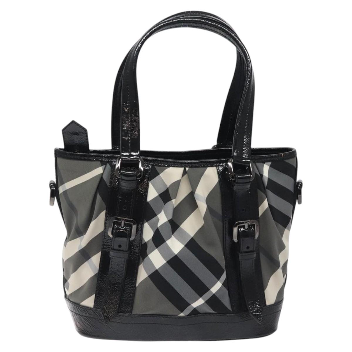 Burberry Nova Check Black Nylon Tote Bag ( )