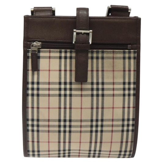 Burberry Nova Check Beige Canvas Shoulder Bag ( )