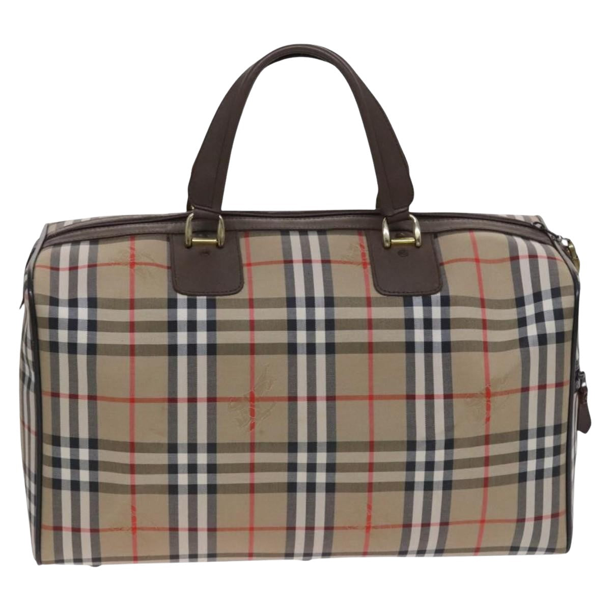 Burberry Nova Check Beige Canvas Travel Bag ( )
