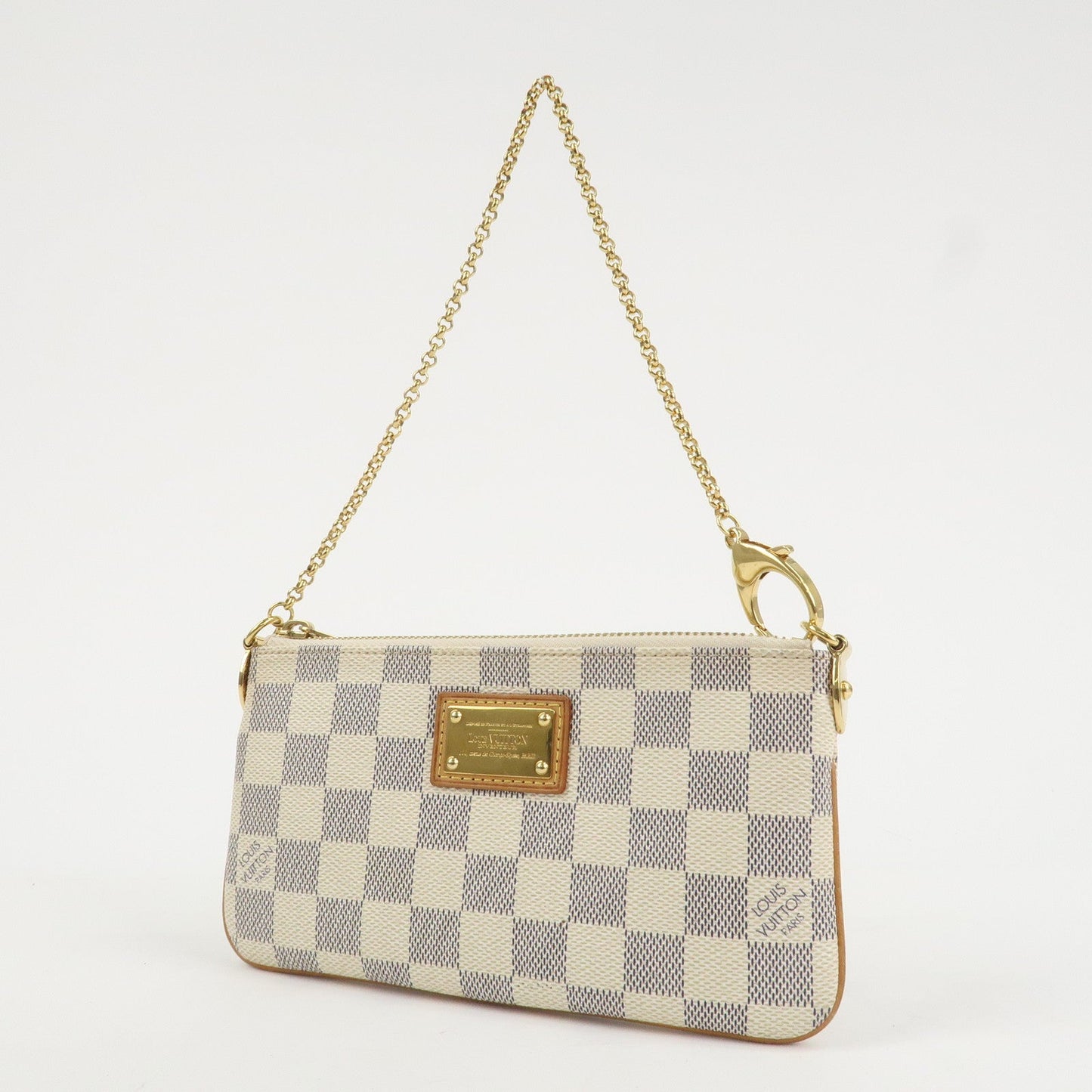 Louis Vuitton Damier Azur Pochette Milla MM Mini Pouch N60027