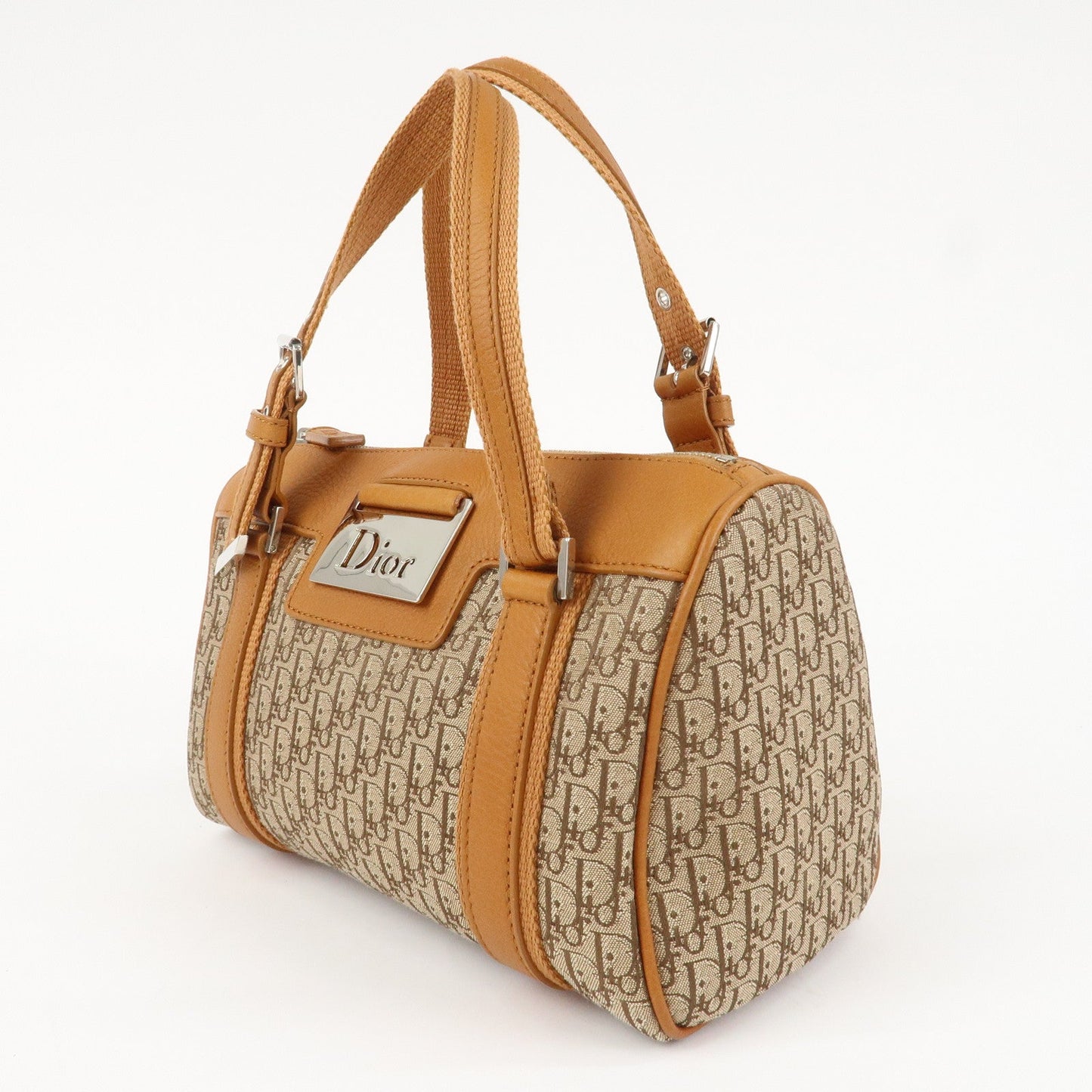 Christian Dior Trotter Canvas Leather Mini Boston Bag Hand Bag