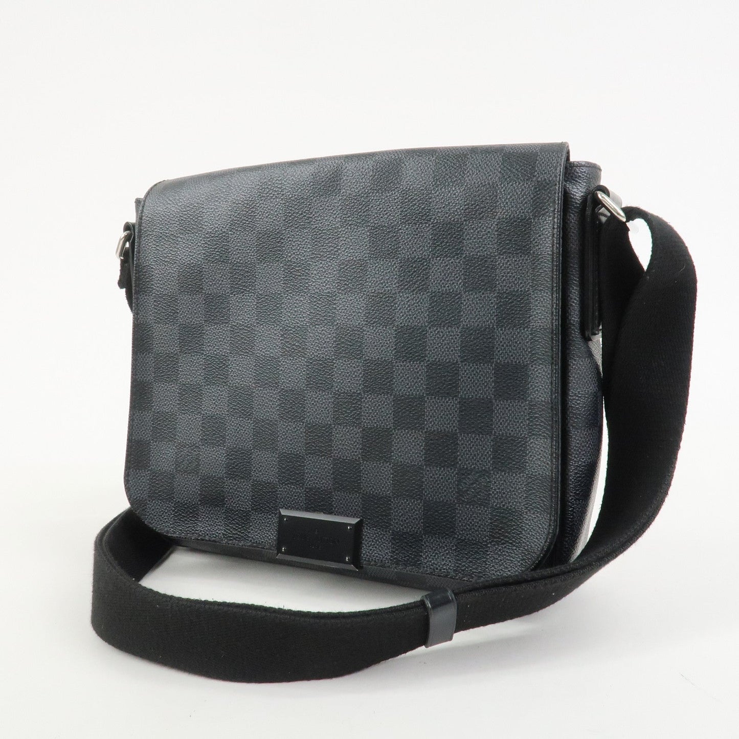Louis Vuitton Damier Graphite District PM Shoulder Bag Noir N41260