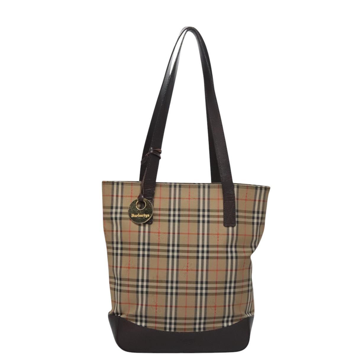 Burberry Nova Check Beige Canvas Tote Bag ( )