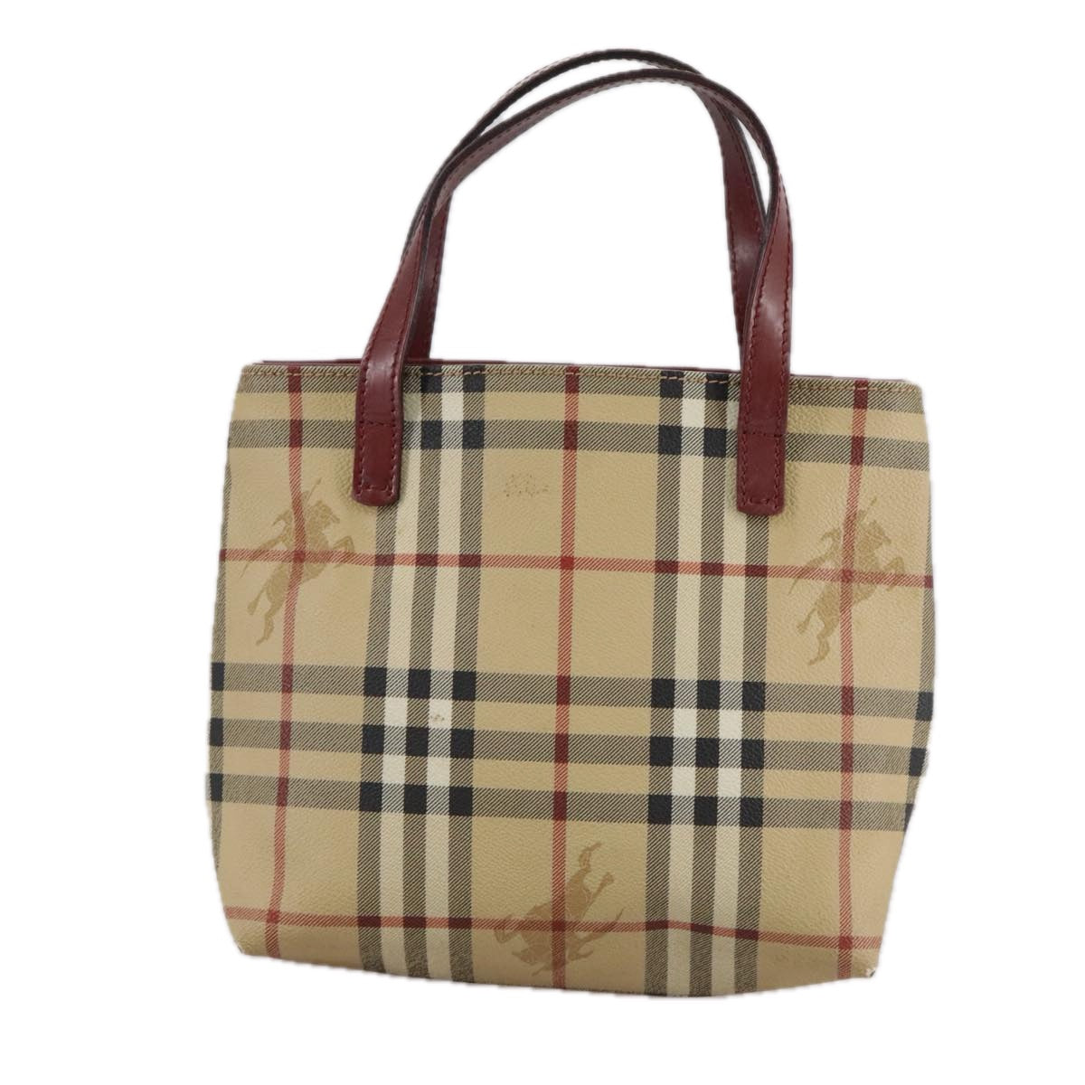 Burberry Haymarket Beige Canvas Handbag ( )