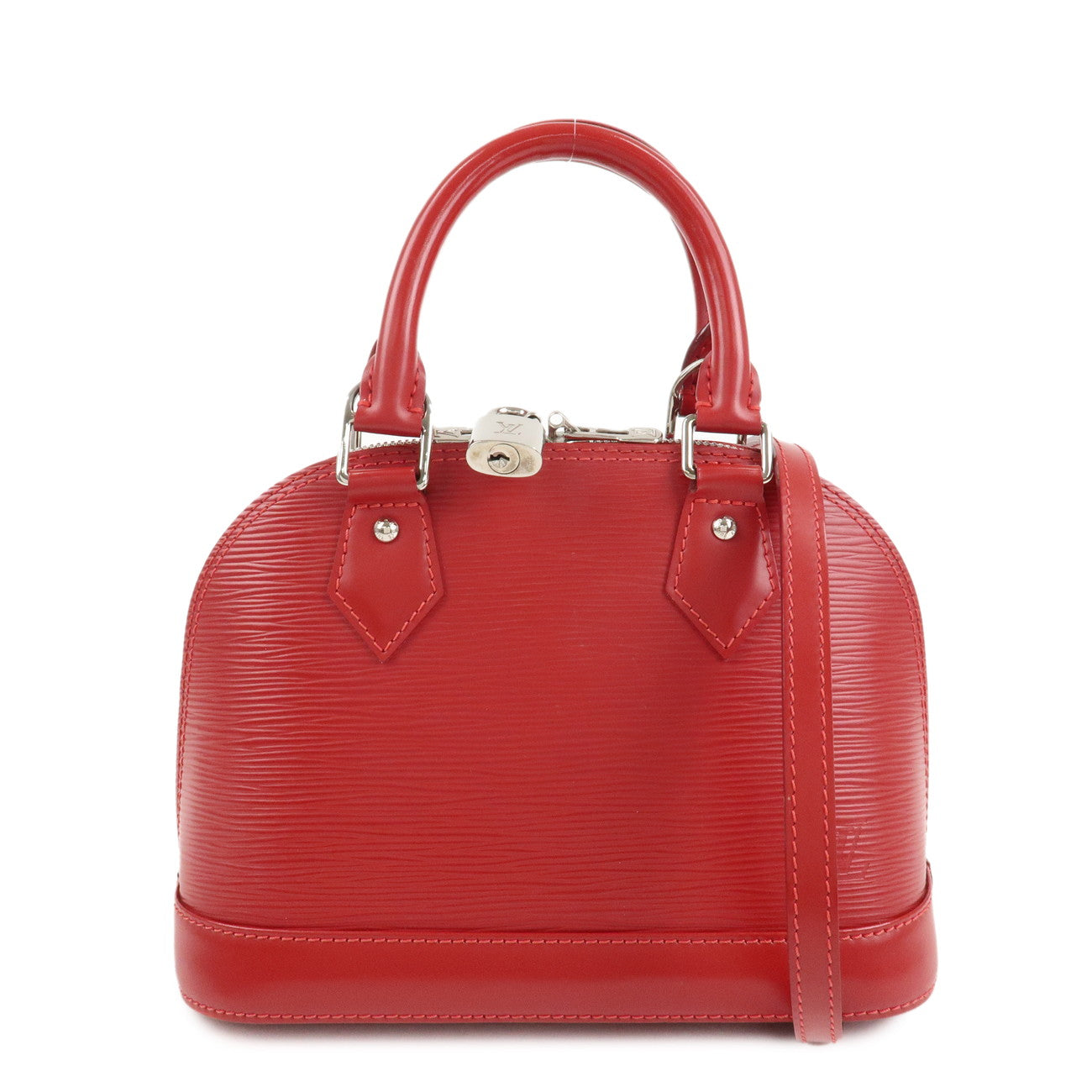 Louis Vuitton Epi Alma BB 2Way Hand Shoulder Bag Carmine M40850