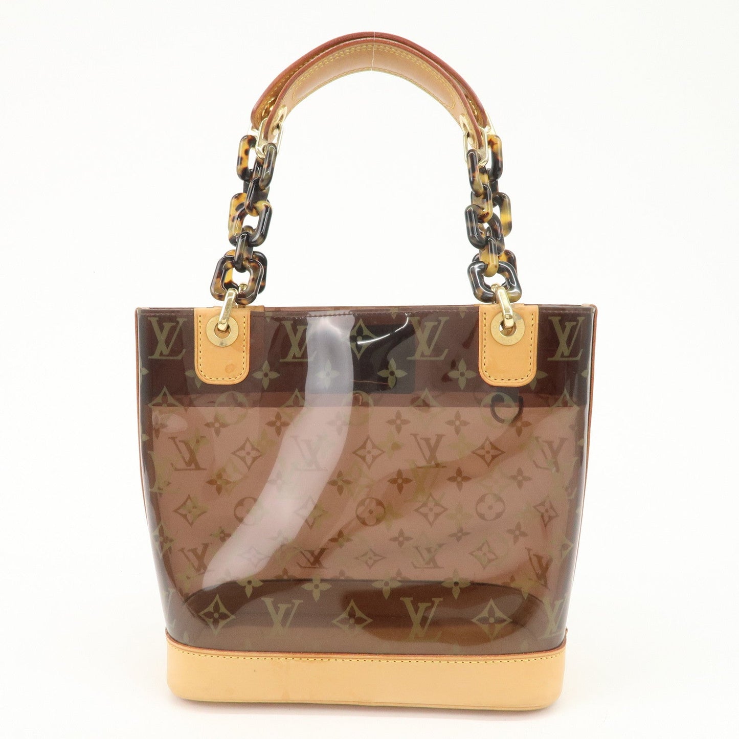 Louis Vuitton Monogram Vinyl Cabas Ambre PM Tote Bag Brown M92502