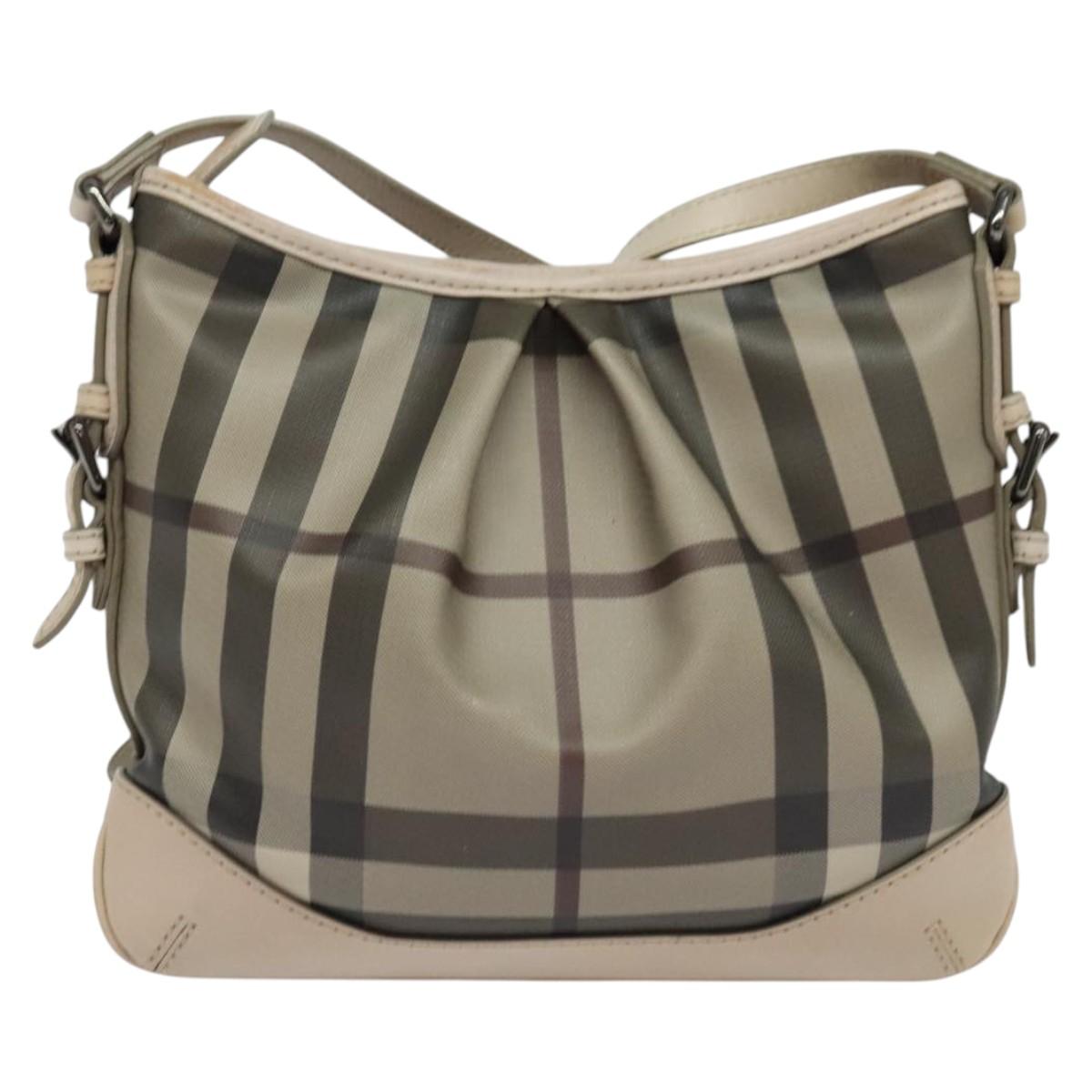 Burberry Nova Check Khaki Canvas Shoulder Bag ( )