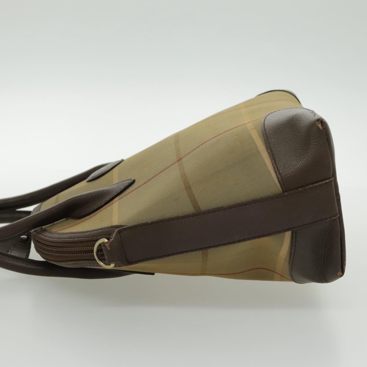 Burberry Nova Check Brown Canvas Handbag ( )