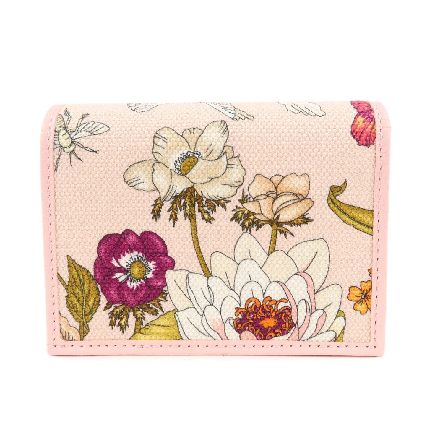 GUCCI GG Marmont Canvas Leather Japan Limited Flora Compact Wallet 577347