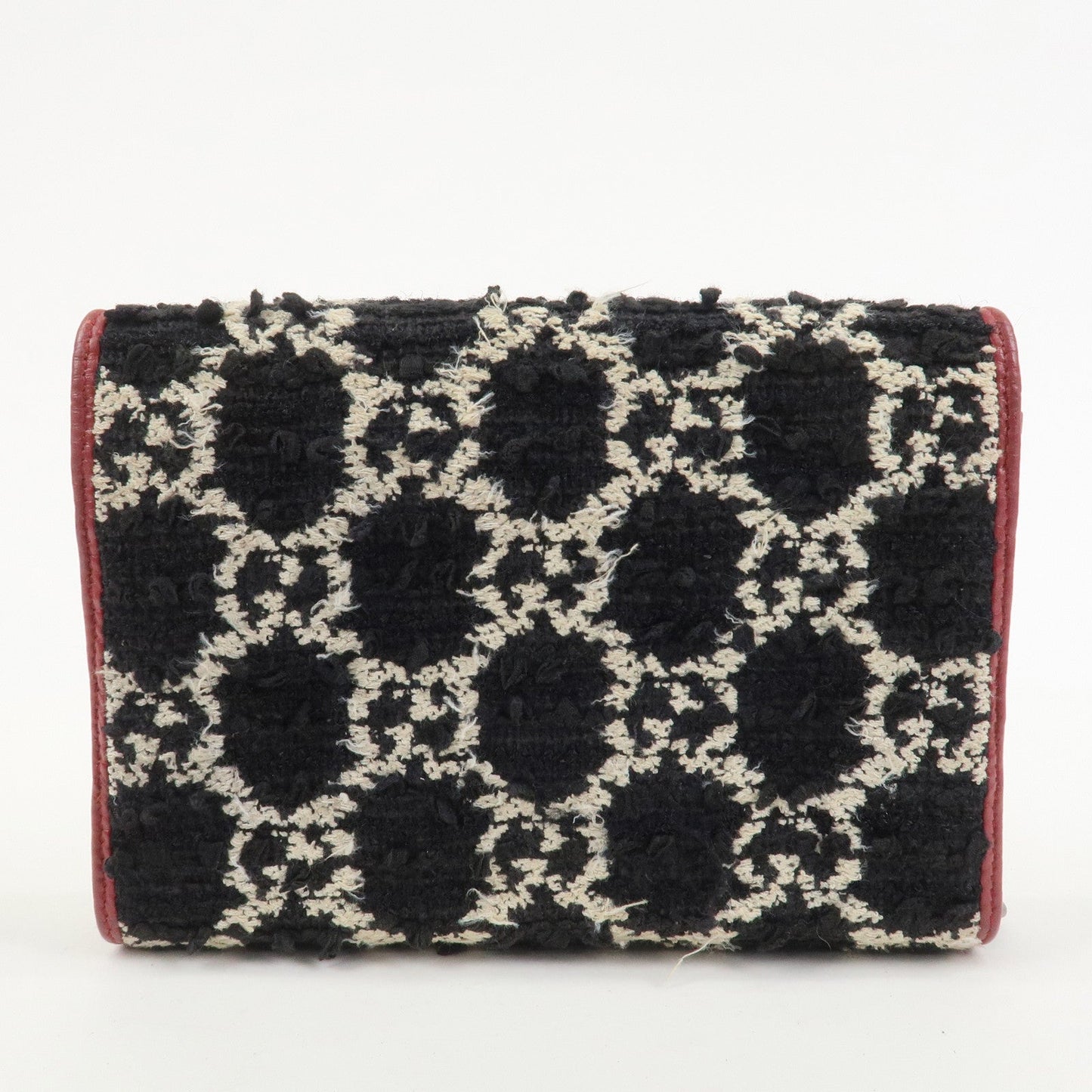 GUCCI Dionysus Tweed Leather Chain Shoulder Bag Black Ivory 401231